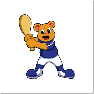 Bear as Batter at Baseball Posters and Art